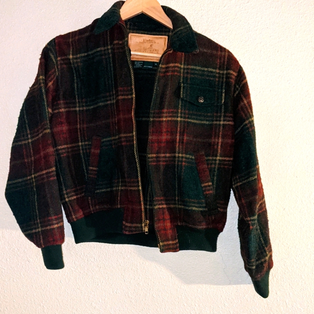 Plaid Bomber Jacket Sportsman Polo RL